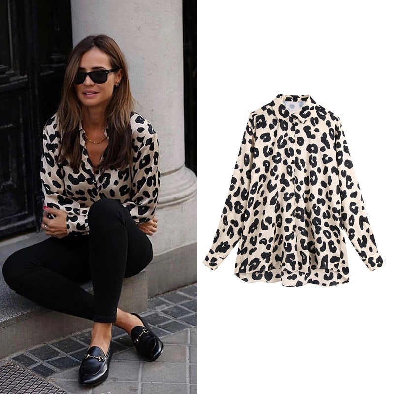 Cuddly™ Ladies Spotted Satin Blouse