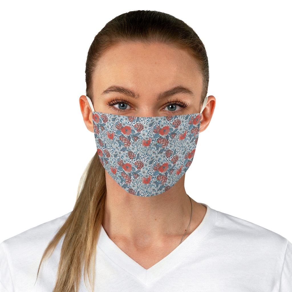 Cuddly™ Cottage Flowers Fabric Face Mask (with matching Pet Bandana)